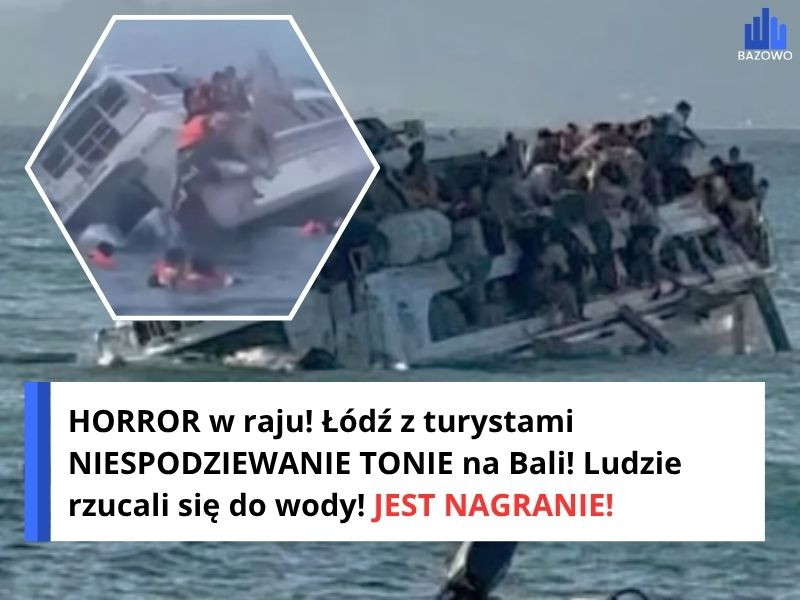 HORROR w raju! Łódź z turystami NIESPODZIEWANIE TONIE na Bali! Ludzie rzucali się do wody! JEST NAGRANIE!